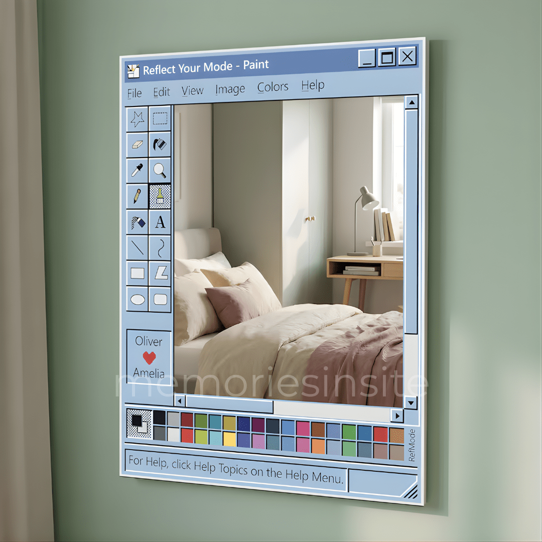 MS Paint Aesthetic Acrylic Mirror — Retro Windows Style Wall Mirror - Memories InsiteRETRO WINDOW STYLE WALL ACRYLIC MIRROR- 30*40 CM